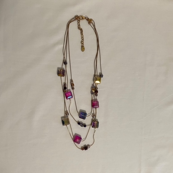 ALI-KHAN 4-Layers Aurora Borealis Crystal Beads Necklace - Picture 4 of 6